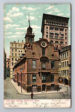 Boston, MA-Massachusetts, Old State House Antique c1908, Vintage Postcard picture