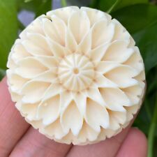Natural Genuine Tagua Nut flowers Hand Carved Decoration reiki healing 1pc picture