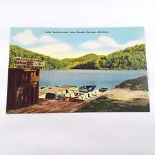 Rental Shack, Dock -Leatherwood Lake- Eureka Springs Arkansas Postcard c1949 picture