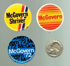 George McGovern - 1972  -  3 buttons / pinbacks  picture
