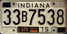 Vintage 1975 INDIANA License Plate - Crafting Birthday MANCAVE slf picture