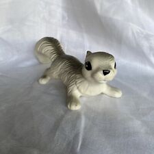 MCM Grey And White Ceramic Tree Wall Climbing Table Top Squirrel Figurine picture