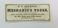 1851 Cincinnati Ohio Print Advertisement Seybold Tools Sellew Britannia Ware picture