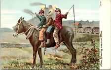 C.1910s Child Labor Kids On Donkey After Working In Coal Mine Train Postcard 731 picture