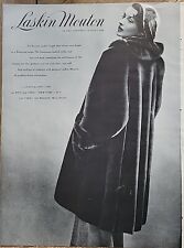 1948 Womens Laskin Mouton Dyed Lamb Fur Coat Vintag Fashion Vintage ad picture