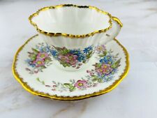 Vintage Blossom Salisbury Fine Bone China Tea Cup and Saucer - Exquisite Floral  picture