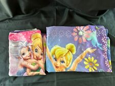 2 Disney Fairies Tinkerbell Pillow Case Standard Single TINK Reversible 2 Sided picture