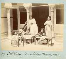 Algeria, Vintage Moorish House Interior Albumen Print.  Albu Print picture