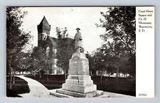 Watertown SD-South Dakota, Court House Square, Monument Vintage Postcard picture