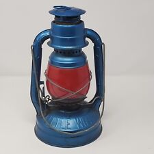 Vintage Dietz Little Wizard Red Globe NY USA Blue Railroad Oil Lantern READ picture