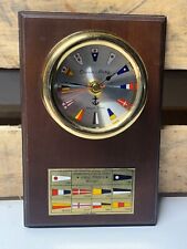 UNIQUE 1969 SHIPS TIME SOLID BRASS QUARTZ NAUTICAL PENDANT CLOCK JAPAN WORKS picture