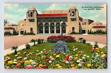 Postcard Texas San Antonio TX Municipal Auditorium 1940s Unposted Linen picture