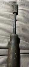 Old Antique Copper Head Soldering Iron with Wood Handle - 13”length picture