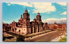 Aerial Panorama Street View Shrine Basilica Guadalupe Mexico Postcard picture