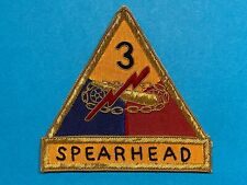 POST WWII, U.S. ARMY, OCCUPATION PERIOD, 3rd ARMORED DIVISION, BULLION, PATCH picture