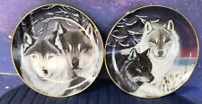 IWC Franklin Mint Set Of 2 WOLF Collector Plates By Cassandra Graham  8 