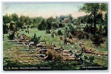 c1910's US Army Manoeuvres Skirmishers Tuck's Unposted Antique Postcard picture