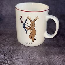 Christmas Cupid MUG Whimsical Holiday Cups LTD Commodities White Ceramic EUC picture