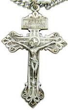 MRT Solid 925 Sterling Silver Pardon Crucifix Catholic Cross 1 1/2 w Chain Boxed picture