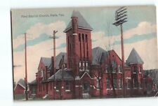 Old Vintage 1908 Postcard of First Baptist Church Paris Texas picture