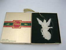 Porcelain Renaissance Angel Christmas Ornament with Mandolin Vintage 1987 Lenox picture