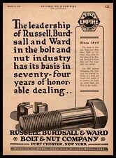 1919 Russell Burdsall & Ward Empire Bolts & Nuts Port Chester New York Print Ad picture