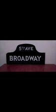 1920s Broadway 5th Avenue  New York Street Sign  picture