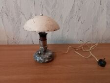 Vintage marble with steel table lamp (Boletus) 1950s USSR. picture