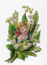 1888 Chromo de Coupis, FANTASY FLOWERS NO.6 Antique, Diecut, 2.5