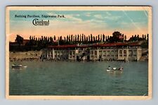 Cleveland OH-Ohio, Bathing Pavilion, Canoeing, c1915, Vintage Postcard picture