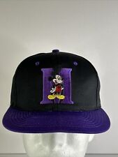 Vintage Disney Hat Cap Snap Back Blockhead Embroidered Block M Mickey Mouse picture