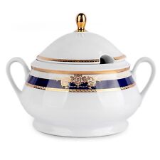 2.7 qt Marie Antoinette Porcelain Tureen European Luxury Dinnerware picture