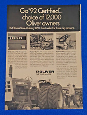 CLASSIC 1969 OLIVER 1850 TRACTOR ORIGINAL PRINT AD SHIPS FREE HEARTLAND OF USA picture