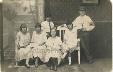 Young people youth charity group workers antique rppc photo Latvia picture
