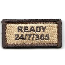 USAF AIR FORCE READY 24/7/365 DESERT HOOK & LOOP EMBROIDERED JACKET PATCH picture