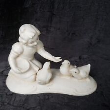  Graefenthal Bisque Girl With Birds Figurine Antique Germany Love Of Birds picture