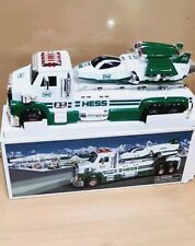 2014 HESS TOY TRUCK AND SPACE CRUISER WITH SCOUT New In Box, White Green Truck  picture