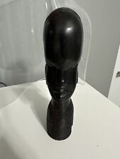 Vintage African Kenyan Head Hand Crafted Wooden 9 Inch Art Sculpture Statue picture