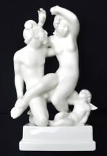 DAHL JENSEN 1039 Faun, Nymph and Cupid - Blanc de Chine - 10 3/4 inches tall picture