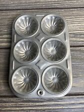 Vintage Miniature Six Hole Tart Candy Baking Metal Pan picture