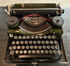 Vintage Underwood Standard Four Bank Portable Typewriter  Gloss Green & Black picture