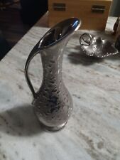 Vintage Mid Century Elynor China Weeping Silver Platinum Vase/Pitcher picture