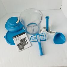 Tupperware Power Chef Supersonic Chopper System Processor Large Blue New picture