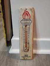 c.1945 Original Vintage Standard Oil Sign Metal Thermometer Works Indiana RARE picture