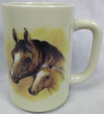 Vintage Otagiri Stoneware Horse and Foal Coffee Mug Japan Retro  picture