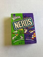 Vintage 1999 Willy Wonka NERDS 3.5” candy box container WATERMELON GRAPE picture