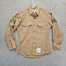 USA Marines USMC Uniform Shirt Size 15 1/2 x 33 Khaki Long Sleeve picture