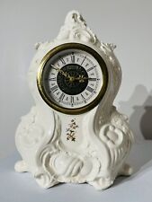 Vintage Mercedes White Mantle Clock ~ Made In Germany ~ Narco Clockface picture
