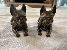 Two Rare Vintage 1930-1940 French Bulldog Bronze Figurine K&O Co. Marked picture