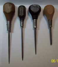 4  Vintage  scratch awls, (2) Stanley,  (1 )Master Mechanic USA, (1) unmarked picture